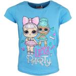Blaue Kurzärmelige L.O.L. Surprise! Rundhals-Ausschnitt Kinder T-Shirts aus Baumwolle für Mädchen Größe 122 
