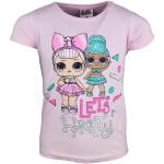 Rosa Kurzärmelige L.O.L. Surprise! Rundhals-Ausschnitt Kinder T-Shirts aus Baumwolle für Mädchen Größe 122 