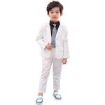 LOLANTA 2-teiliges Jungen festlichen Anzug Set, Kinder Blazer & Hosen Outfit, Freizeitkleidung oder Hochzeitskleid, Weiß, 90