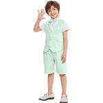 Grüne Elegante Kinderanzüge mit Knopf aus Baumwolle für Jungen Größe 110 für den für den Sommer 