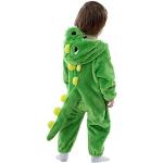 Reduzierte Grüne Dinosaurier-Kostüme aus Flanell für Kinder 