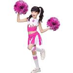 Rosa Cheerleader-Kostüme für Kinder Größe 134 