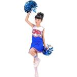 Blaue Cheerleader-Kostüme für Kinder 