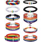 LGBT Gay Pride Damenarmbänder aus Stoff 10-teilig 