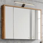 Reduzierte Schwarze Moderne Lomado Spiegelschränke matt aus Eiche LED beleuchtet Breite 0-50cm, Höhe 0-50cm, Tiefe 0-50cm 