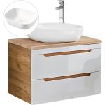 Reduzierte Weiße Moderne Lomado Waschbeckenunterschränke & Badunterschränke aus Keramik Breite 0-50cm, Höhe 0-50cm, Tiefe 0-50cm 