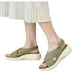 Grüne Elegante Orthopädische Schuhe in Spezialweite orthopädisch für Damen Größe 39 für den für den Sommer 
