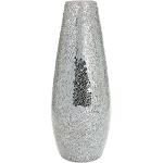 Reduzierte Silberne Moderne 30 cm Ovale Große Vasen 30 cm 
