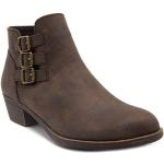 Braune London Fog Cowboy-Boots & Cowboystiefeletten mit Reißverschluss für Damen Größe 43 
