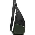 Dunkelgrüne Bodybags mit Reißverschluss für Herren klein 