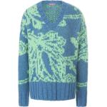 Reduzierte Blaue Include V-Ausschnitt Kaschmir-Pullover aus Wolle für Damen Größe L 