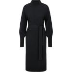 Schwarze Langärmelige HUGO BOSS HUGO Stehkragen Winterkleider aus Wolle für Damen Größe XS 