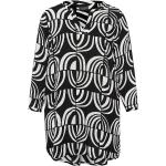 Schwarze Via Appia Due Tunika-Blusen aus Viskose maschinenwaschbar für Damen Größe XL Große Größen 
