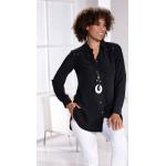 Schwarze bader Tunika-Blusen mit Knopf aus Polyester für Damen Größe XL Große Größen 