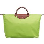 Grüne LONGCHAMP Damenreisetaschen mit Reißverschluss aus Leder 