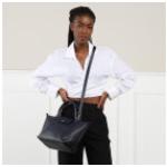 Dunkelblaue LONGCHAMP Le pliage Lederhandtaschen mit Reißverschluss aus Leder für Damen 