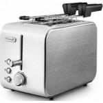 Silberne DeLonghi Toaster aus Edelstahl 