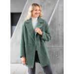 Grüne bader Maxi Wolljacken aus Wolle für Damen Größe S 