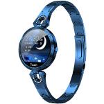 Blaue Wasserdichte Smartwatches mit Smart Notifications mit Bluetooth mit Schrittzähler für Damen 