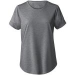 Reduzierte Graue Melierte TCHIBO T-Shirts aus Polyester für Damen Größe S 