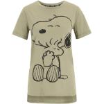 Braune Kurzärmelige Die Peanuts T-Shirts aus Baumwolle für Damen Größe S 