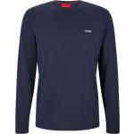Dunkelblaue Langärmelige HUGO BOSS HUGO Bio Nachhaltige T-Shirts aus Baumwolle für Herren Größe XS 