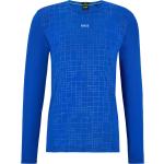 Reduzierte Blaue Langärmelige HUGO BOSS BOSS T-Shirts aus Kunstfaser für Herren Größe 3 XL für den für den Sommer 