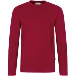 Bordeauxrote Langärmelige Hakro Performance T-Shirts für Herren Größe 3 XL 