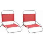 Reduzierte Rote Strandstühle aus Stoff Breite 50-100cm, Höhe 50-100cm, Tiefe 50-100cm 2-teilig 