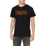 Reduzierte Schwarze Langärmelige Lonsdale Rundhals-Ausschnitt T-Shirts aus Baumwolle für Herren Größe XL 