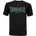 Reduzierte Schwarze Langärmelige Lonsdale Rundhals-Ausschnitt T-Shirts für Herren Größe XL 
