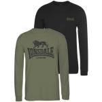 Reduzierte Khakifarbene Sportliche Langärmelige Lonsdale T-Shirts aus Jersey für Herren Größe 5 XL 