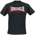 Schwarze Lonsdale Rundhals-Ausschnitt T-Shirts für Herren Größe 3 XL 