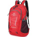 Loocower 45L Leichte Packable Reiserucksack Wanderrucksack, Multifunktionale Tagesrucksack, Faltbare Camping Trekking Rucksäcke, Utra Leicht Outdoor Sport Rucksäcke Tasche - Red