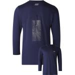 Marineblaue T-Shirts aus Kunstfaser für Herren Größe M 