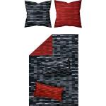 Reduzierte Rote Motiv Looks Biberbettwäsche aus Baumwolle trocknergeeignet 155x220 