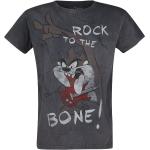 Looney Tunes T-Shirt - Tasmanian Devil - Rock To The Bone - S bis 4XL - für Männer - Größe S - grau - EMP exklusives Merchandise