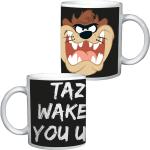 Schwarze Looney Tunes Taz / Tasmanian Devil Kaffeebecher 320 ml aus Porzellan 