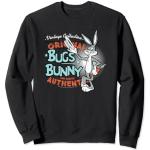 Schwarze Vintage Looney Tunes Bugs Bunny Herrensweatshirts Größe S 