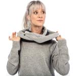 Graue Schlauchschals & Loop-Schals aus Leder für Damen für den für den Winter 