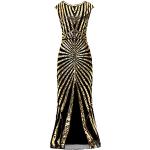 Goldene Vintage Kurze Abendkleider mit Fransen aus Spitze enganliegend für Damen Übergrößen Große Größen für Hochzeitsgäste für den für den Sommer 