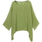 Reduzierte Grüne Oversize Kurzarm-Poloshirts aus Spitze für Damen Größe 3 XL Große Größen für den für den Herbst 