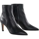 Schwarze High Heel Stiefeletten & High Heel Boots aus Leder für Damen Größe 41 