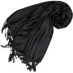 Schwarze Paisley Elegante Lorenzo Cana Bio Pashmina-Schals aus Wolle für Damen 