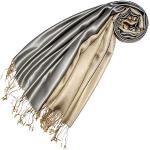Silberne Lorenzo Cana Pashmina-Schals aus Seide für Damen 