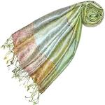Pastellblaue Paisley Lorenzo Cana Pashmina-Schals aus Seide für Damen für den für den Sommer 