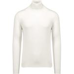 Reduzierte Weiße Rollkragen Kaschmir-Pullover aus Wolle für Herren Größe S 