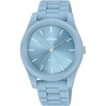 Reduzierte Hellblaue LORUS Stahlarmbanduhren mit Kunststoff-Uhrenglas für Damen 