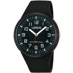 Reduzierte Schwarze LORUS Sports Damenarmbanduhren aus Edelstahl mit Kunststoff-Uhrenglas zum Sport 