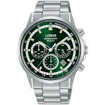 Grüne LORUS Sports Quarz Herrenarmbanduhren mit Chronograph-Zifferblatt zum Sport 